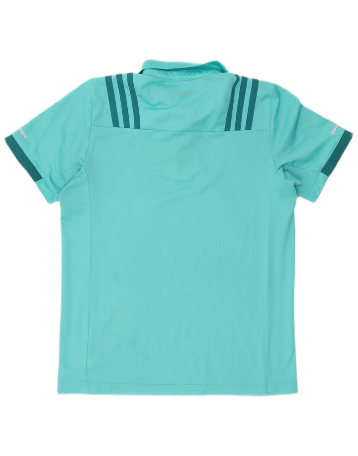 Polo grafica da uomo Adidas Munster Rugby, grande, in poliestere blu