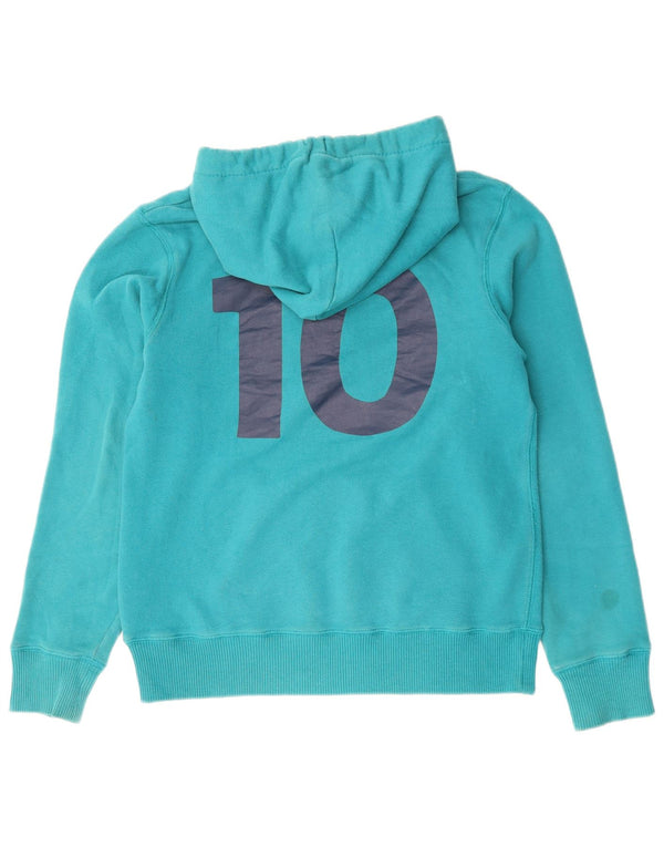 Maglione con cappuccio grafico da donna Jack Wills UK 14 grande cotone verde