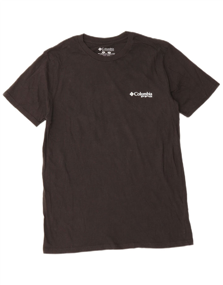 COLUMBIA Mens Graphic T-Shirt Top Medium Black Cotton