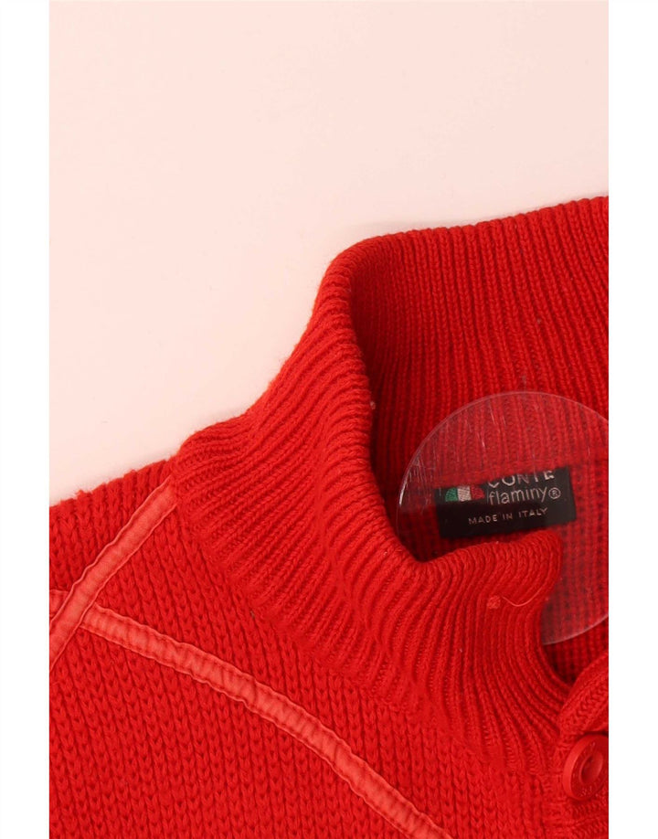 Maglione cardigan da uomo vintage verde medio Argyle/Diamond