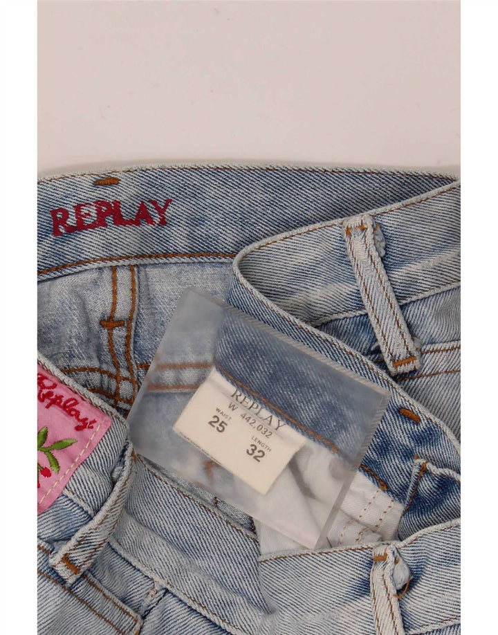 Jeans svasati da donna Replay W25 L30 cotone blu