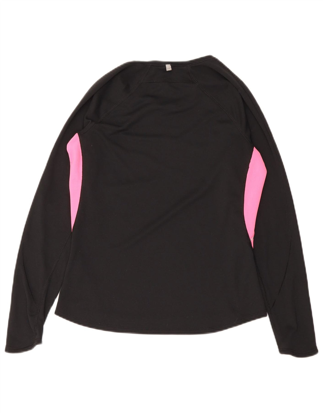 Top Nike Dri Fit da donna a maniche lunghe UK 12/14 Medium Black Colourblock