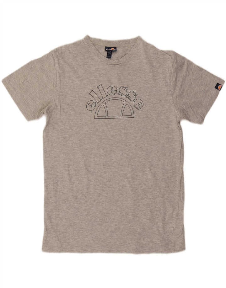ELLESSE T-shirt grafica da uomo in cotone grigio medio