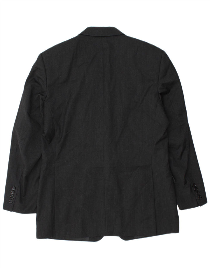 Giacca blazer da uomo a 2 bottoni Pierre Cardin UK 38 lana vergine nera media