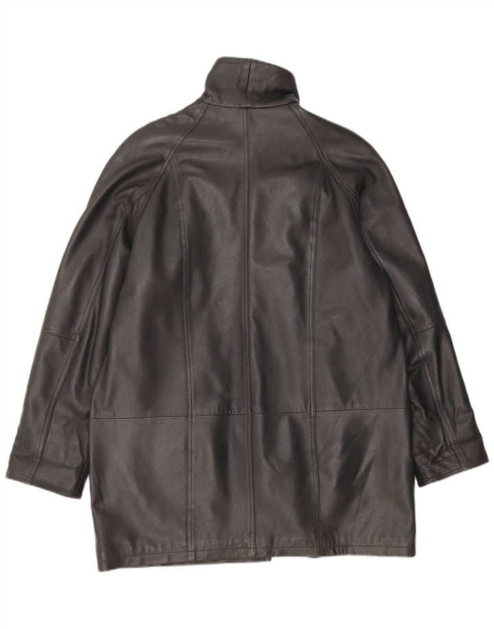 Cappotto in pelle oversize da donna Barisal EU 40 medio nero