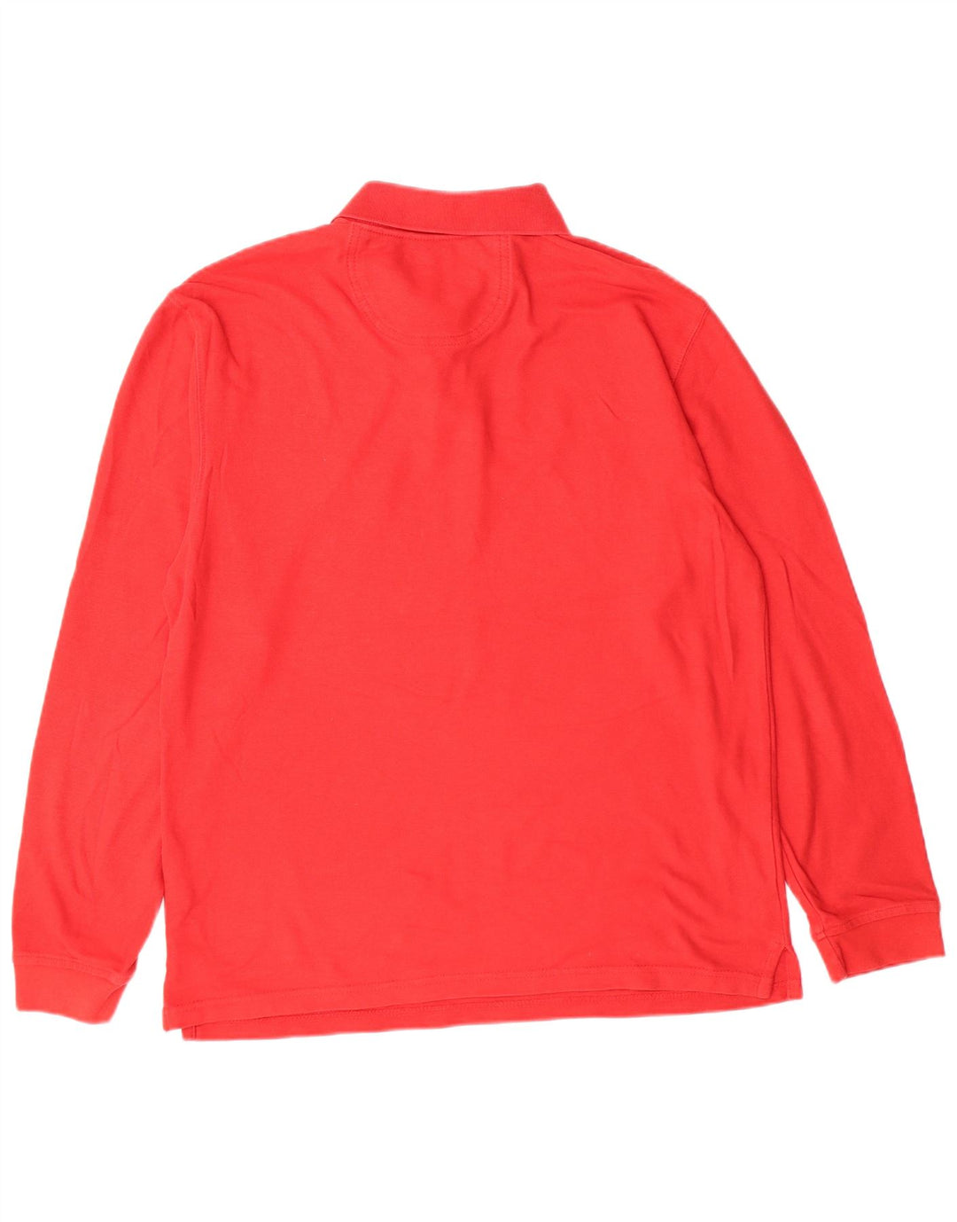 Polo da uomo a maniche lunghe Izod in poliestere rosso medio