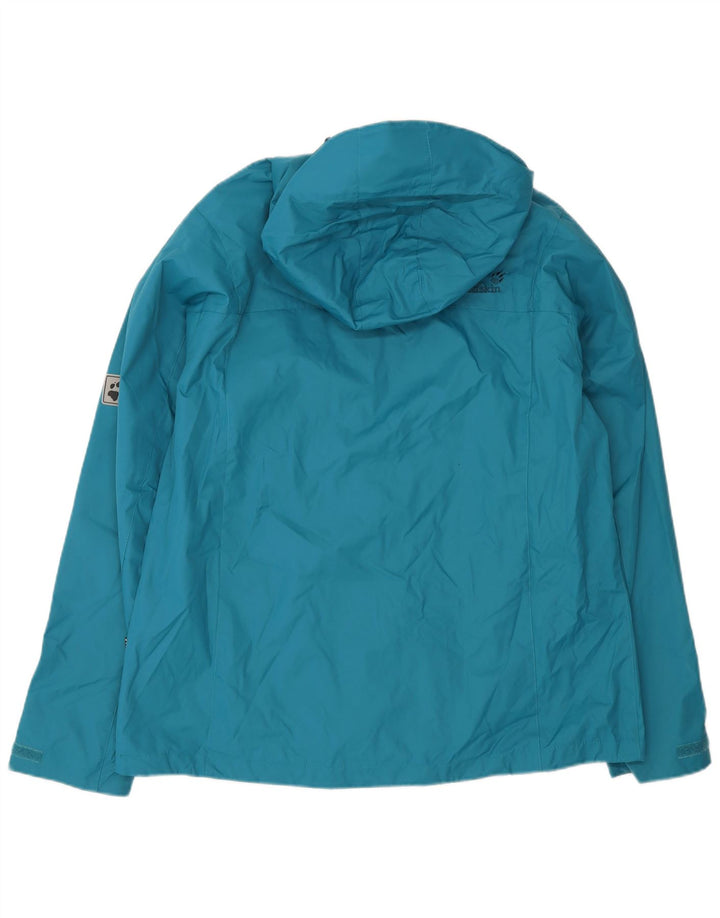 Giacca antipioggia con cappuccio da donna JACK WOLFSKIN UK 18/20 XL blu poliammide