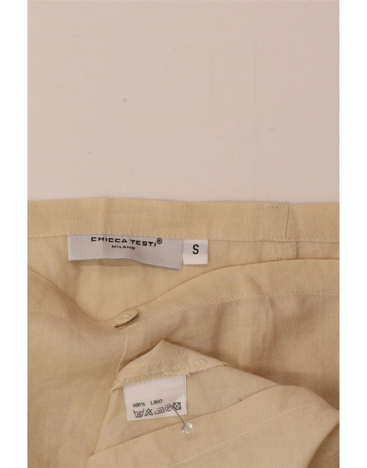 Gonna maxi avvolgente da donna Chicca Testi piccola W26 lino beige