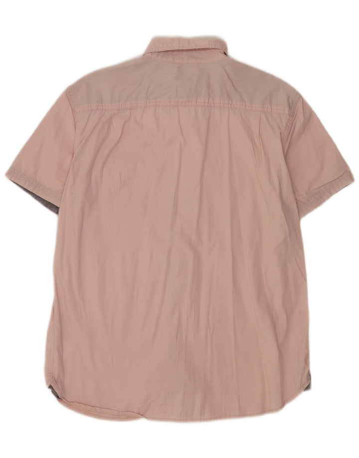 Camicia a maniche corte da uomo Lee Large in cotone rosa