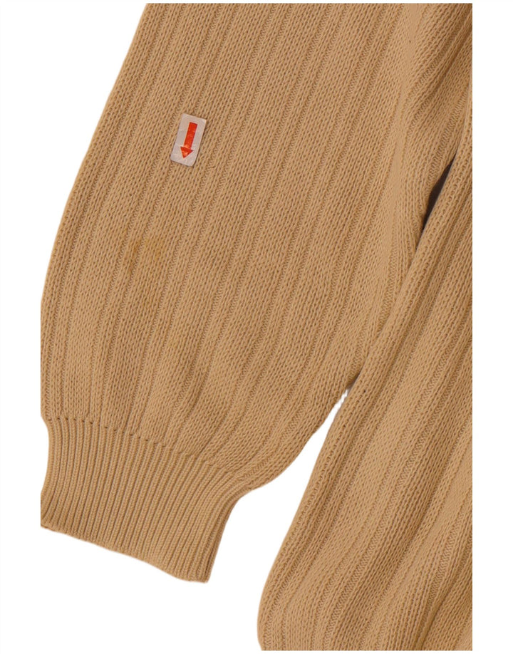 Marlboro Classics Maglione da uomo con scollo a V XL in cotone beige