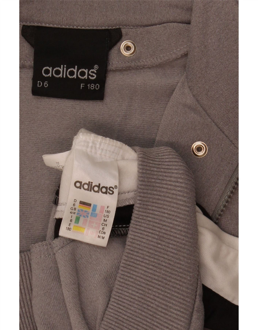 Giacca da tuta grafica da uomo Adidas UK 40/42 Colore grigio medio