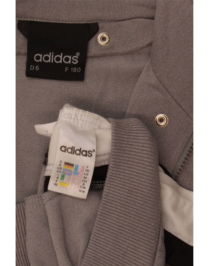 Giacca da tuta grafica da uomo Adidas UK 40/42 Colore grigio medio