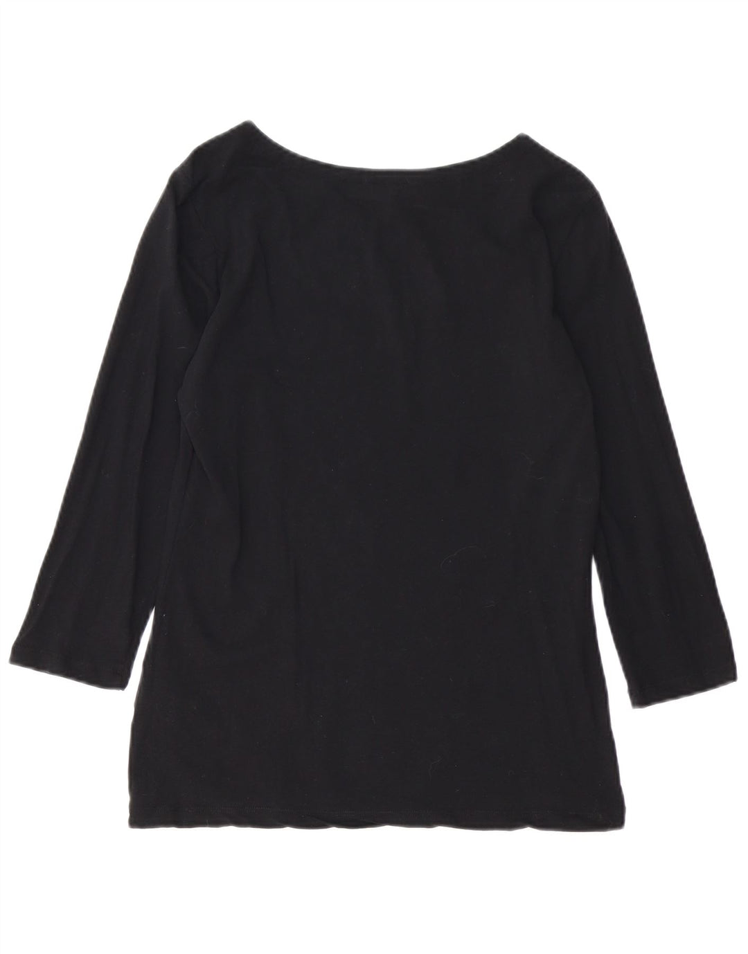 Top da donna Tommy Hilfiger manica 3/4 UK 12 cotone nero medio