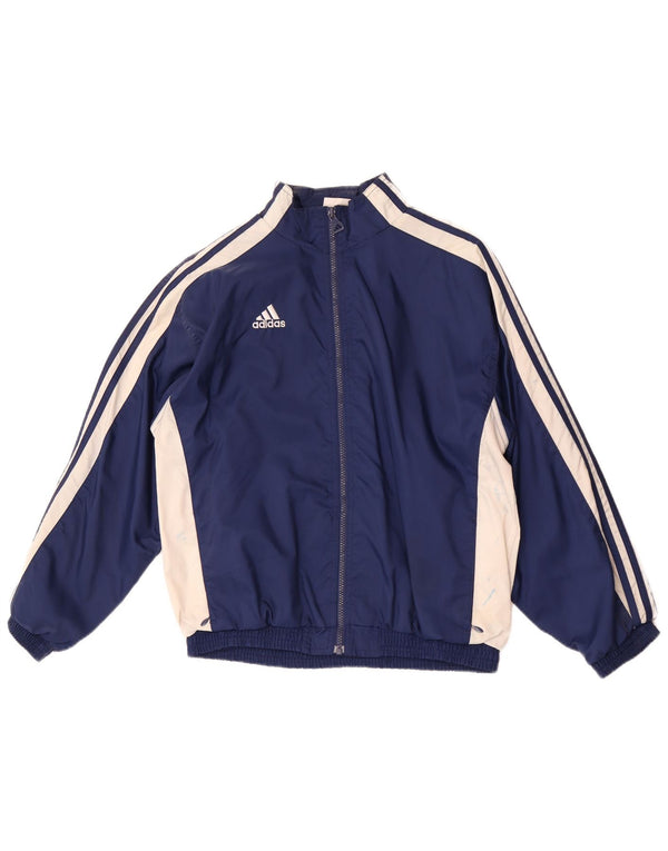 Giacca da tuta da ragazzo Adidas 14-15 anni Large Blu Navy Colourblock
