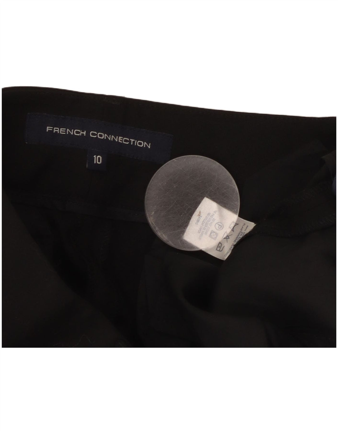 Pantaloni da abito con pegging da donna French Connection UK 10 piccoli W32 L32 neri