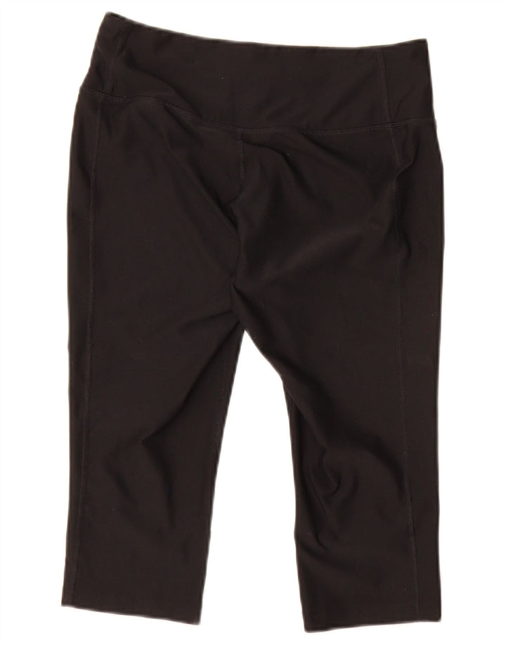 Leggings Capri da donna Nike UK 10 piccoli poliestere nero