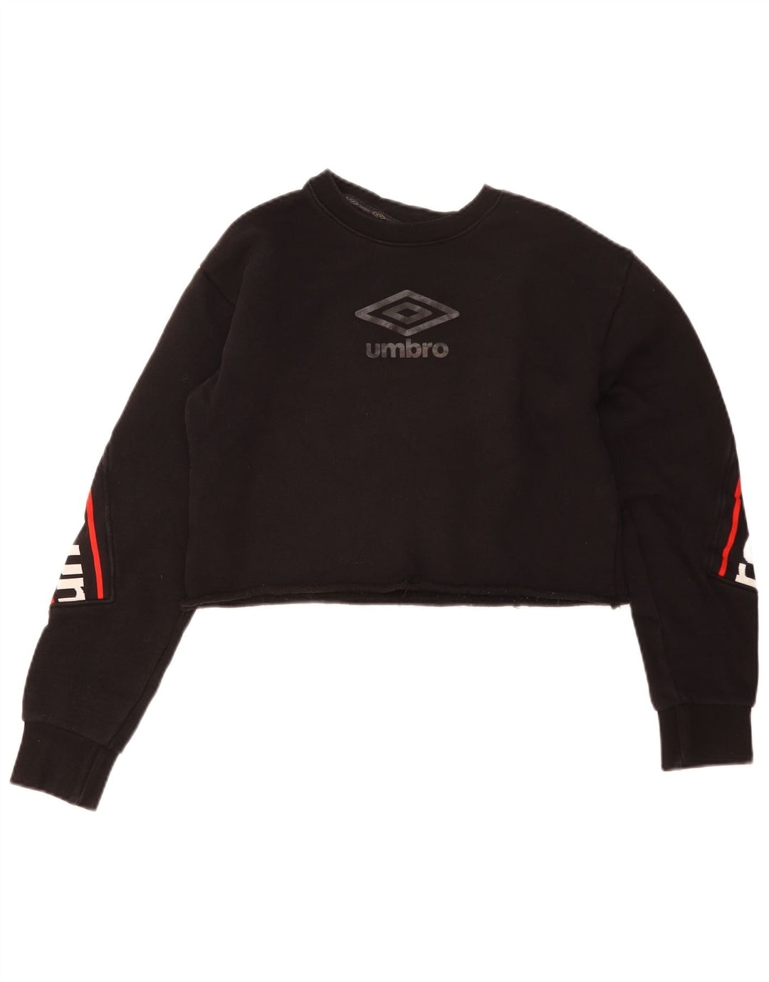 Felpa con grafica corta da donna Umbro UK 14 media nera