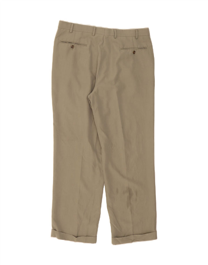 CHAPS Mens Pegged Straight Suit Trousers  W36 L32 Grey Rayon Vintage Chaps and Second-Hand Chaps from Messina Hembry 