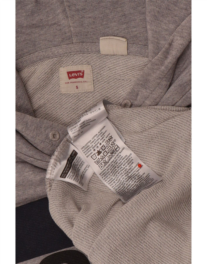 Maglione con cappuccio grafico da uomo Levi's in cotone chiazzato grigio piccolo