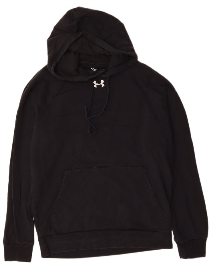 Felpa con cappuccio da uomo Under Armour piccola in cotone nero