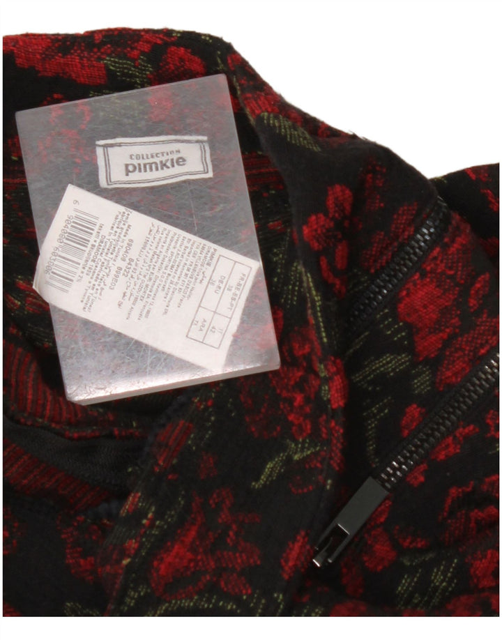 Minigonna a vita alta da donna PIMKIE IT 42 media W26 cotone floreale rosso