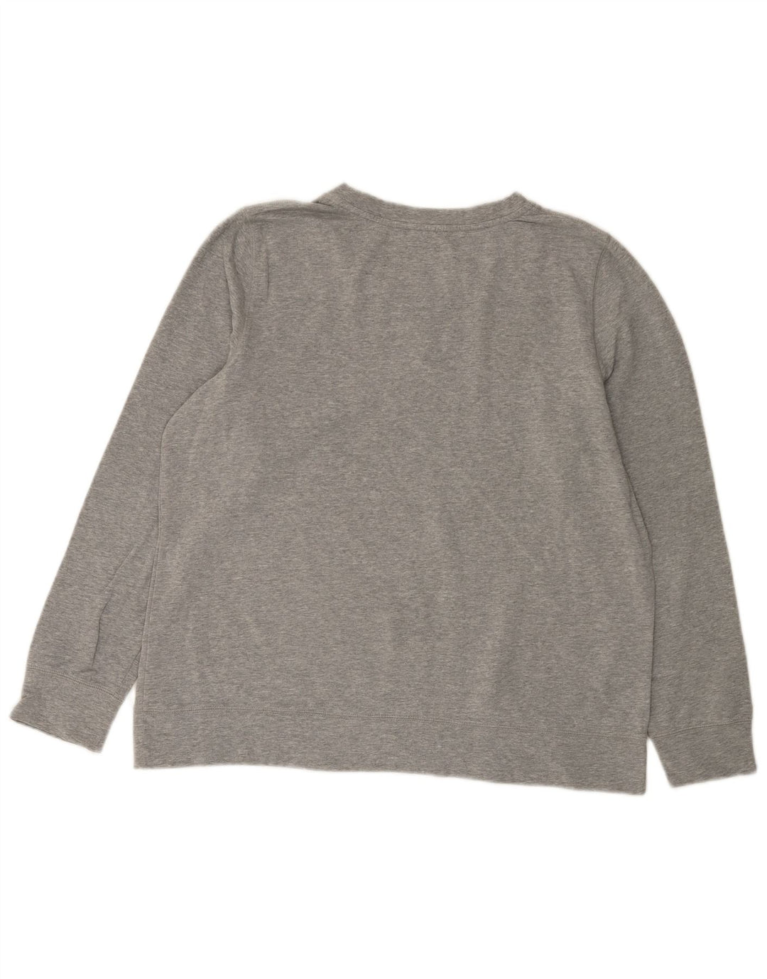 L.L.BEAN Felpa con grafica da donna Maglione UK 16 Large Grigio Cotone