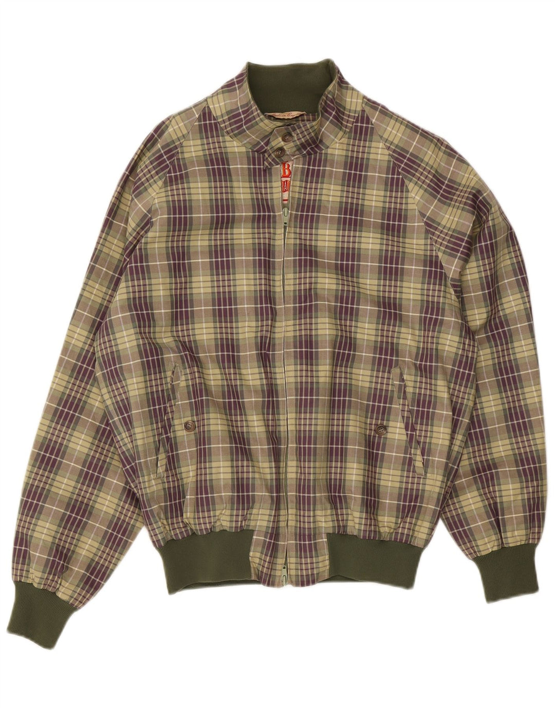 Giacca bomber da uomo Baracuta UK 40 cotone a quadri verdi grandi