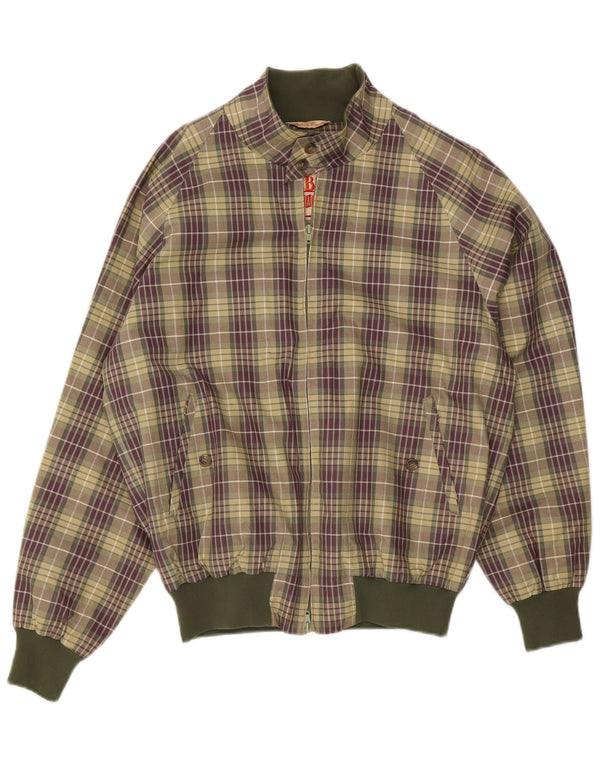 Giacca bomber da uomo Baracuta UK 40 cotone a quadri verdi grandi