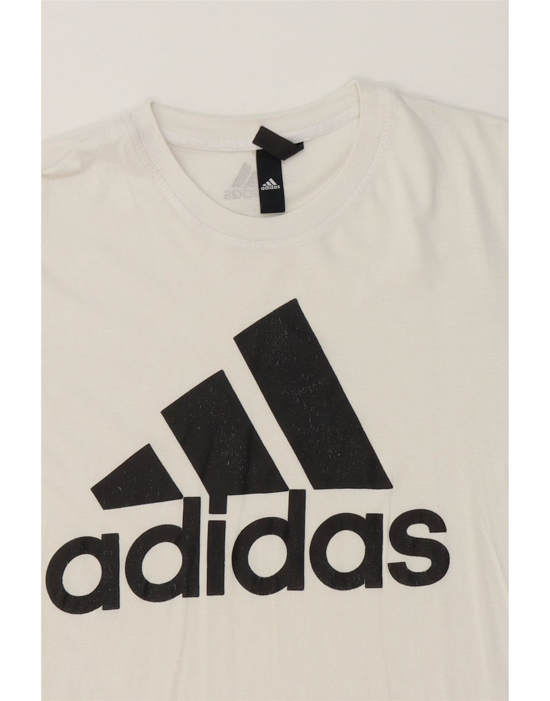ADIDAS Mens Graphic T-Shirt Top Medium White Vintage Adidas and Second-Hand Adidas from Messina Hembry 