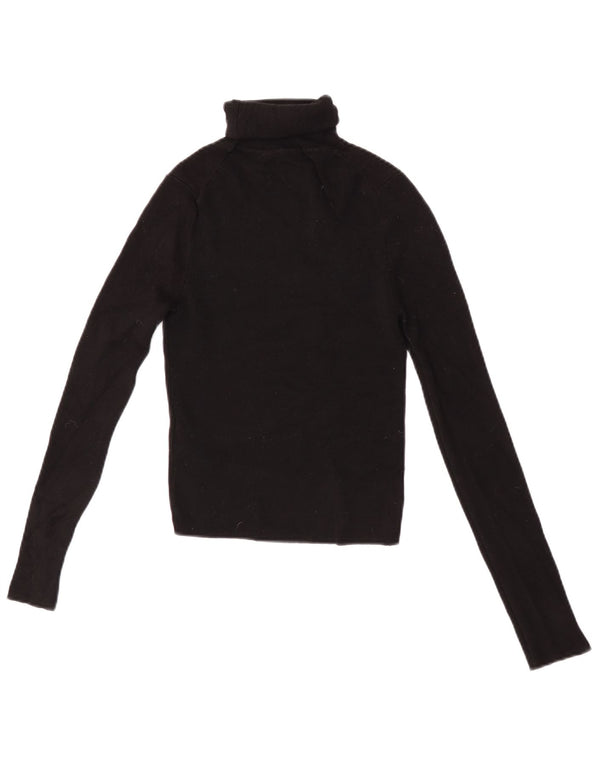 Maglione corto da donna Zara con collo alto UK 12 viscosa nera media