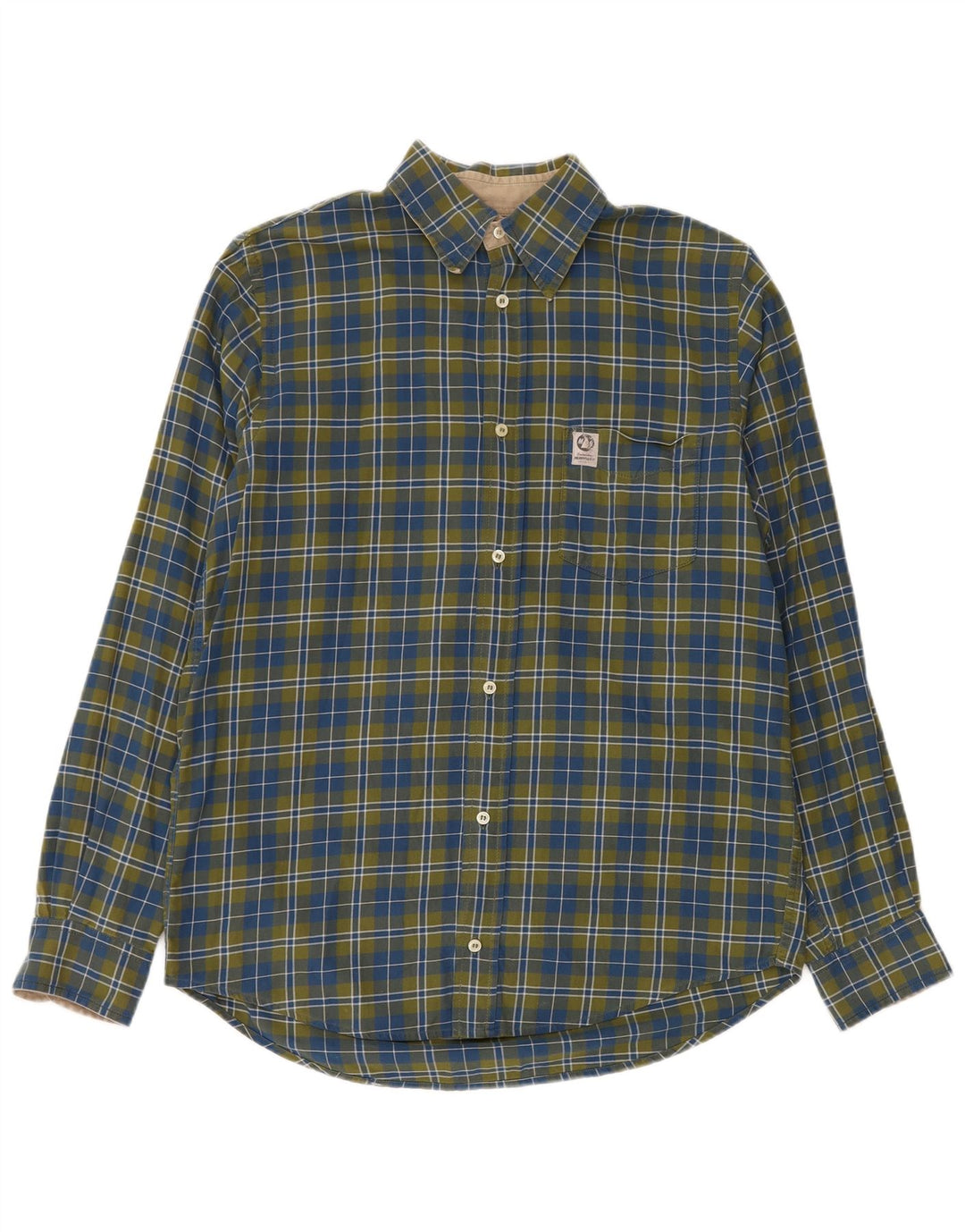 Murphy & Nye Camicia da uomo in flanella da uomo, grande cotone a quadri verdi