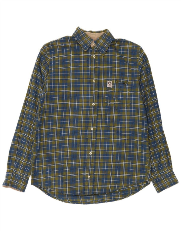Murphy & Nye Camicia da uomo in flanella da uomo, grande cotone a quadri verdi