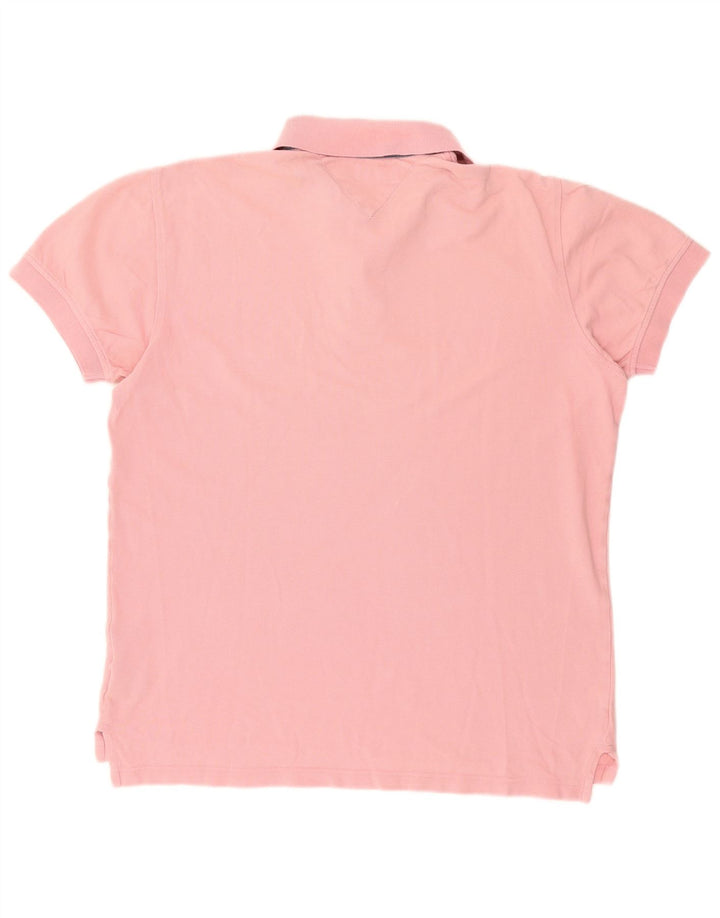 TOMMY HILFIGER Polo da uomo in cotone rosa medio