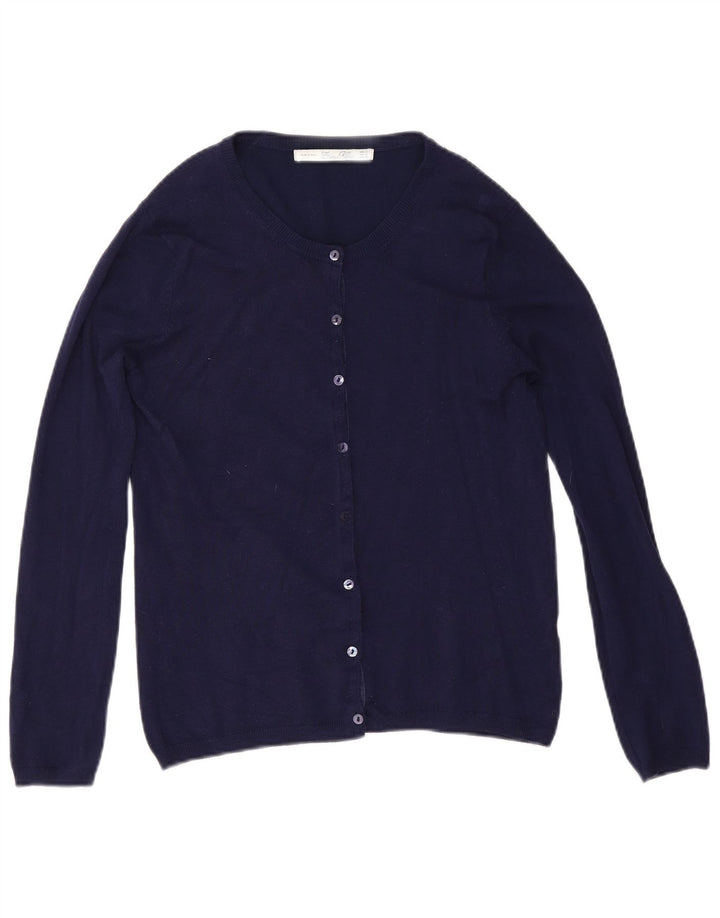 Maglione cardigan da donna Zara UK 14 blu navy medio