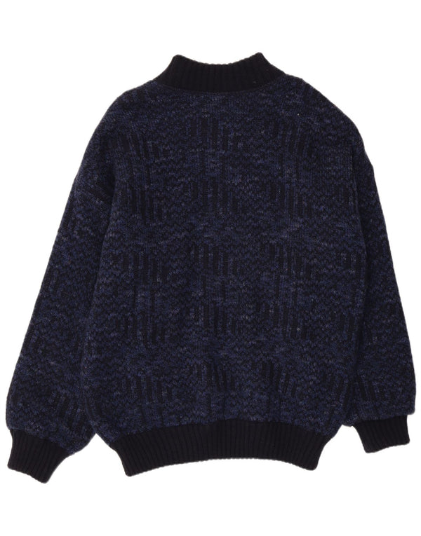 Maglione cardigan da uomo Jockey 2XL Lana screziata blu navy