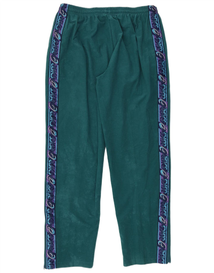 Pantaloni da tuta con grafica ASICS da uomo, grandi, in poliestere verde