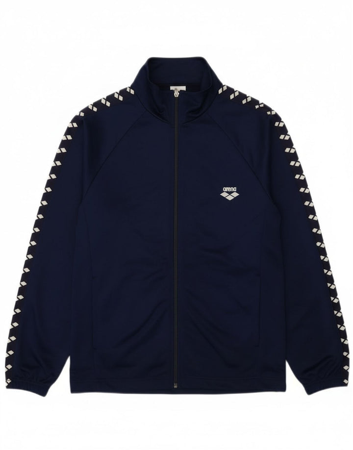 Giacca da ginnastica grafica da uomo Arena piccola blu navy