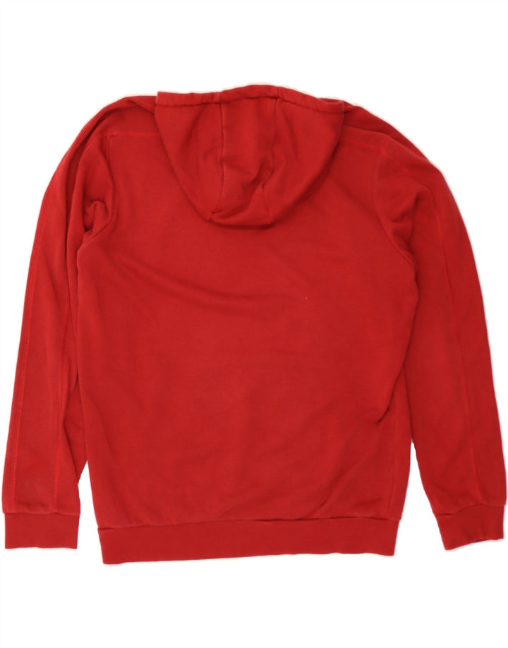ADIDAS Mens Graphic Hoodie Jumper Medium Red Cotton Vintage Adidas and Second-Hand Adidas from Messina Hembry 