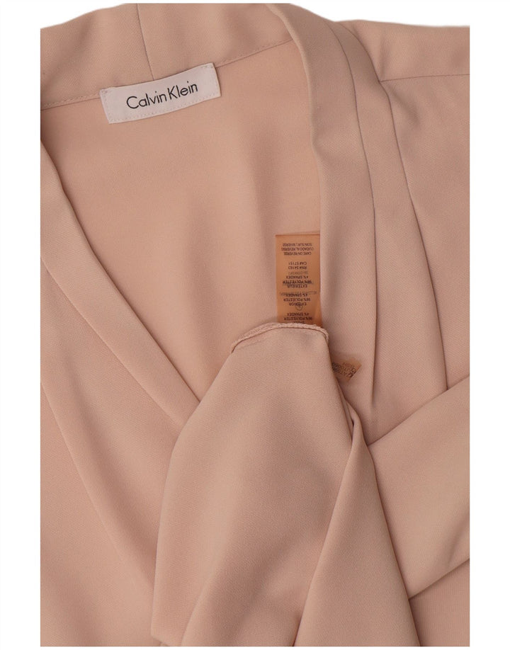 Camicetta senza maniche da donna Calvin Klein Top UK 14 Large Rosa Poliestere