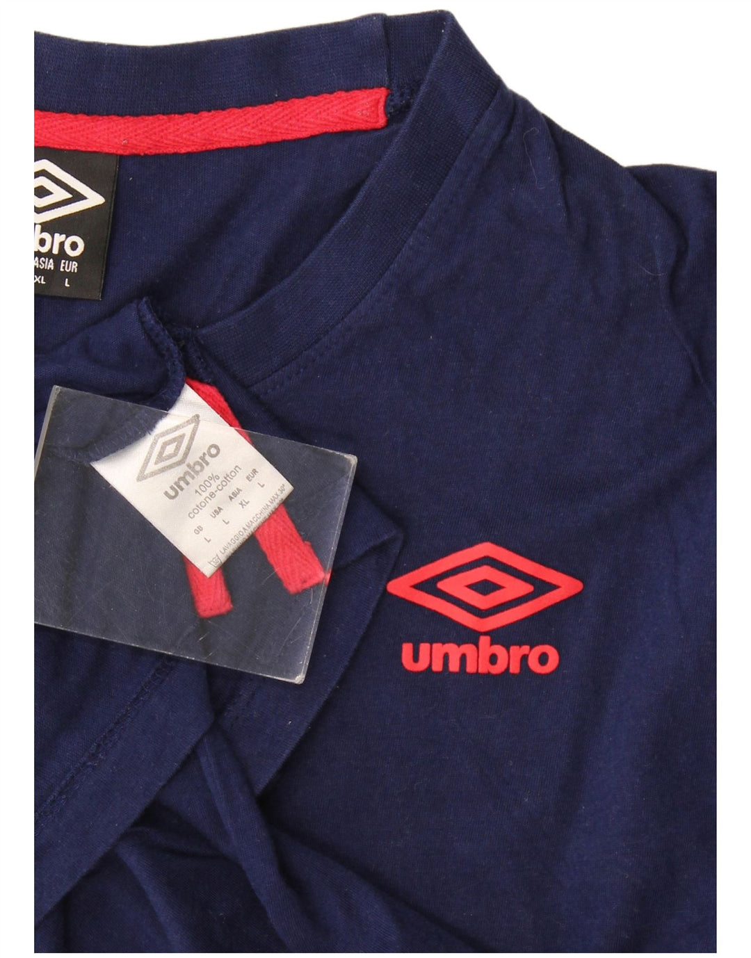 T-shirt da uomo Umbro Top Large in cotone blu navy