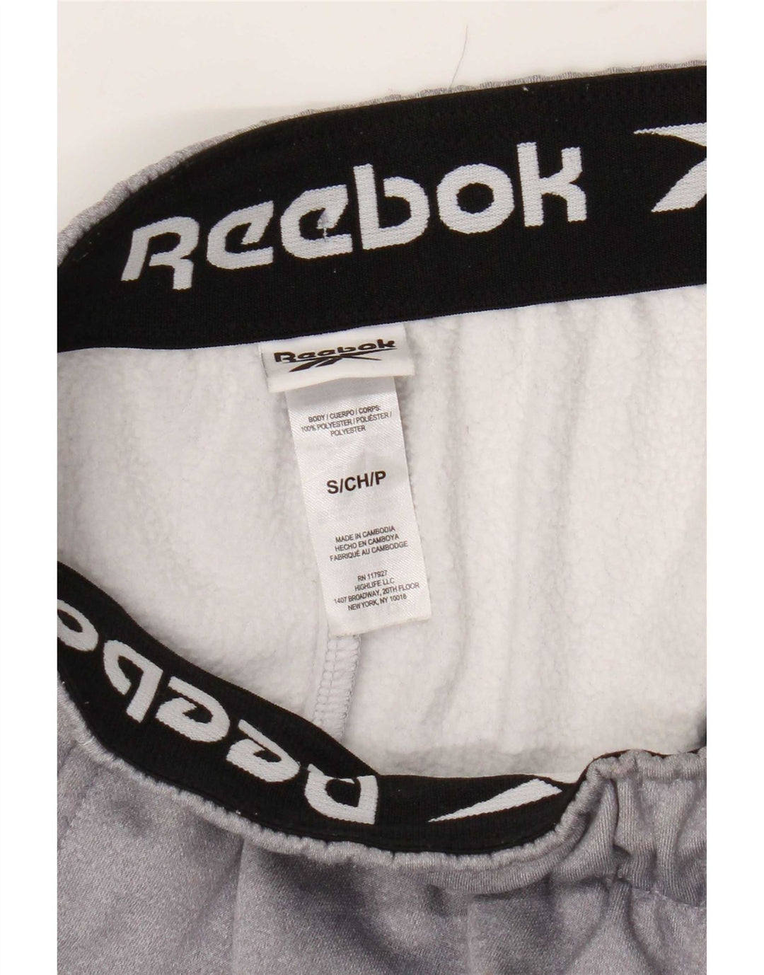 Pantaloni da tuta Reebok Graphic Cargo da uomo, pantaloni da jogging, piccoli, in poliestere grigio