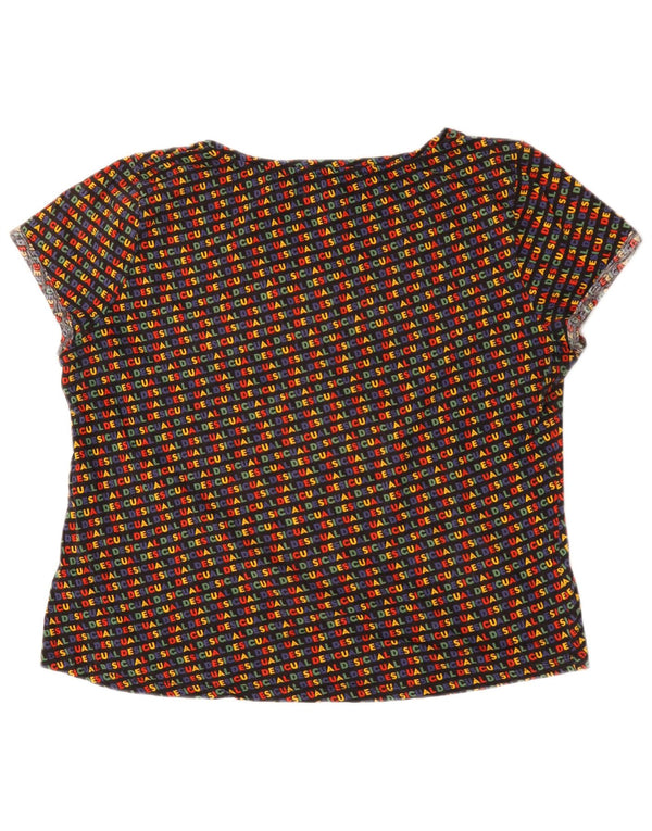 Desigual T-shirt grafica da donna Top UK 20 2XL multicolore