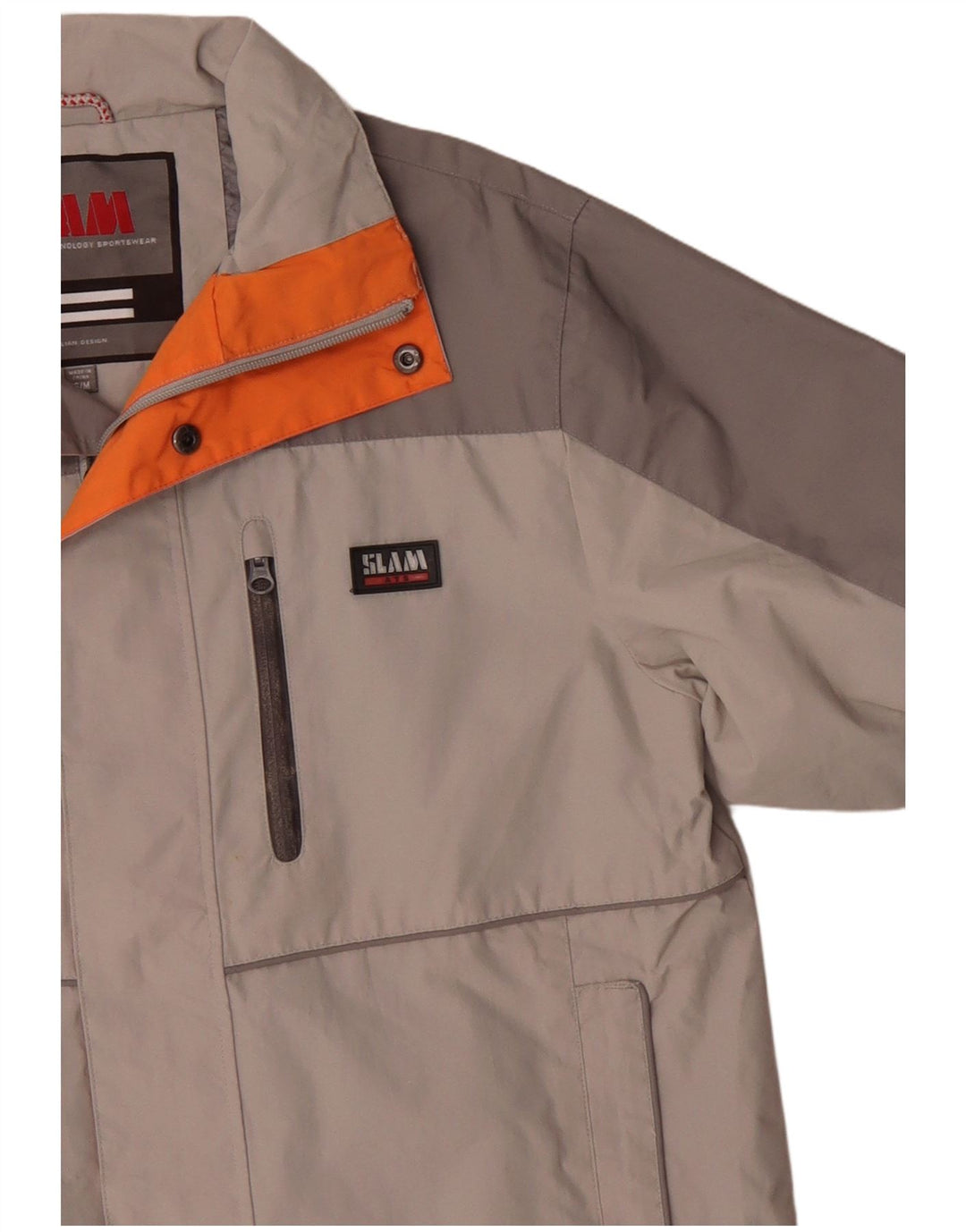 Giacca a vento da uomo Slam UK 36 Small Poliammide color block grigio