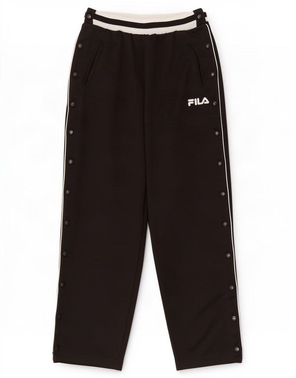 Pantaloni da tuta da uomo Fila Large in poliestere color block nero