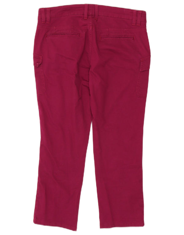 Pantaloni casual dritti corti da donna di White Stuff UK 10 piccoli W32 L23 Rosa