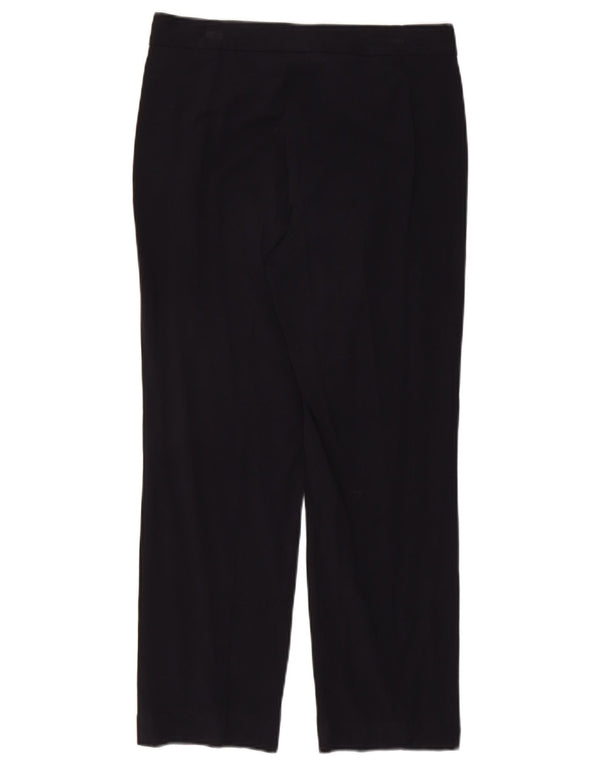 Pantaloni casual da donna Marks & Spencer UK 10 piccoli W30 L26 blu navy