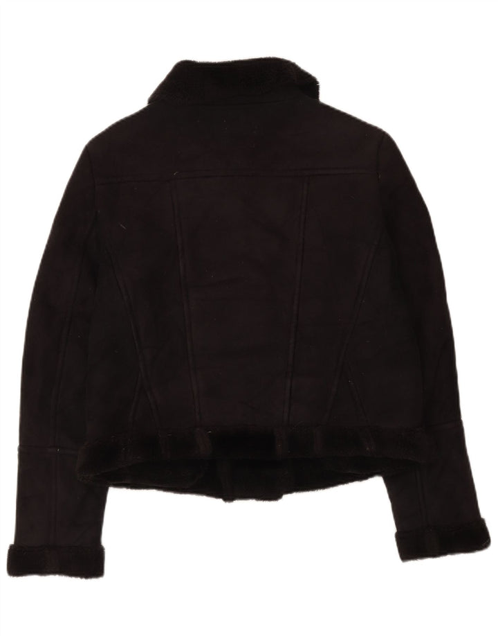 Giacca da motociclista Sherpa da donna Oasis UK 14 poliestere nero medio