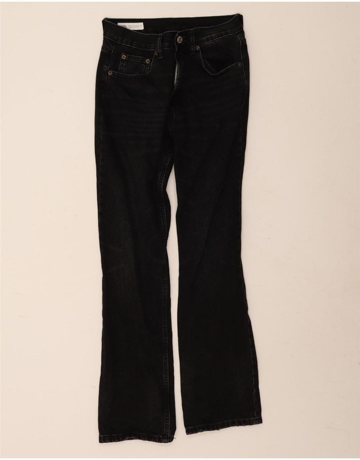 Jeans bootcut slim da donna Zara EU 38 piccoli W28 L29 neri