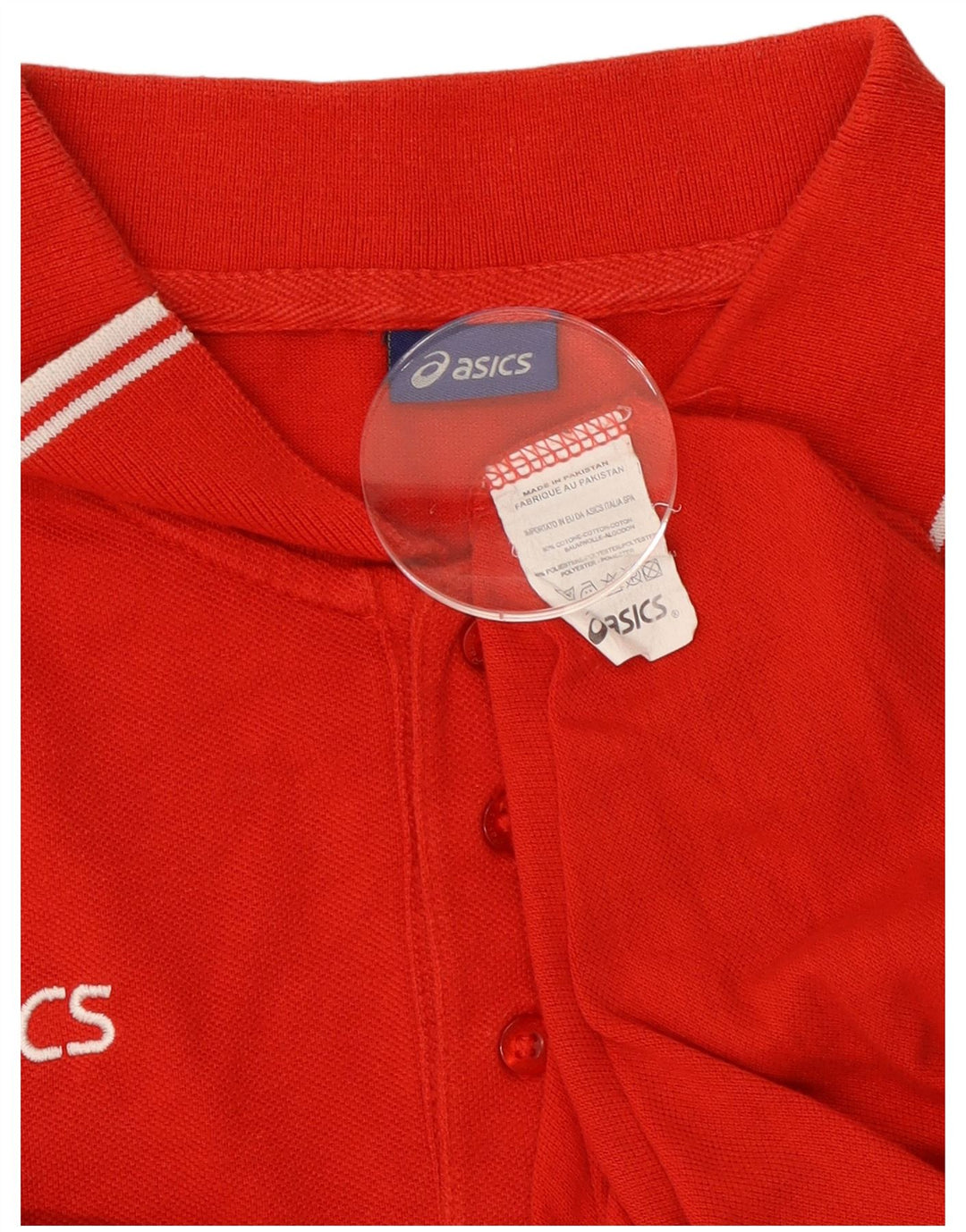 Polo Asics Uomo 3XL Cotone Rosso