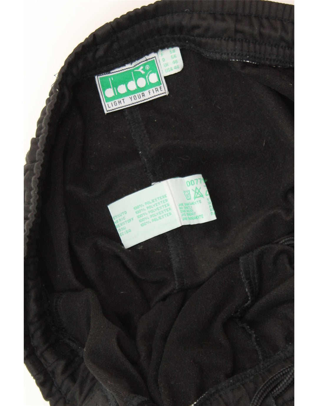 Pantaloni da tuta da uomo DIADORA UK 46 XL Nero Poliestere